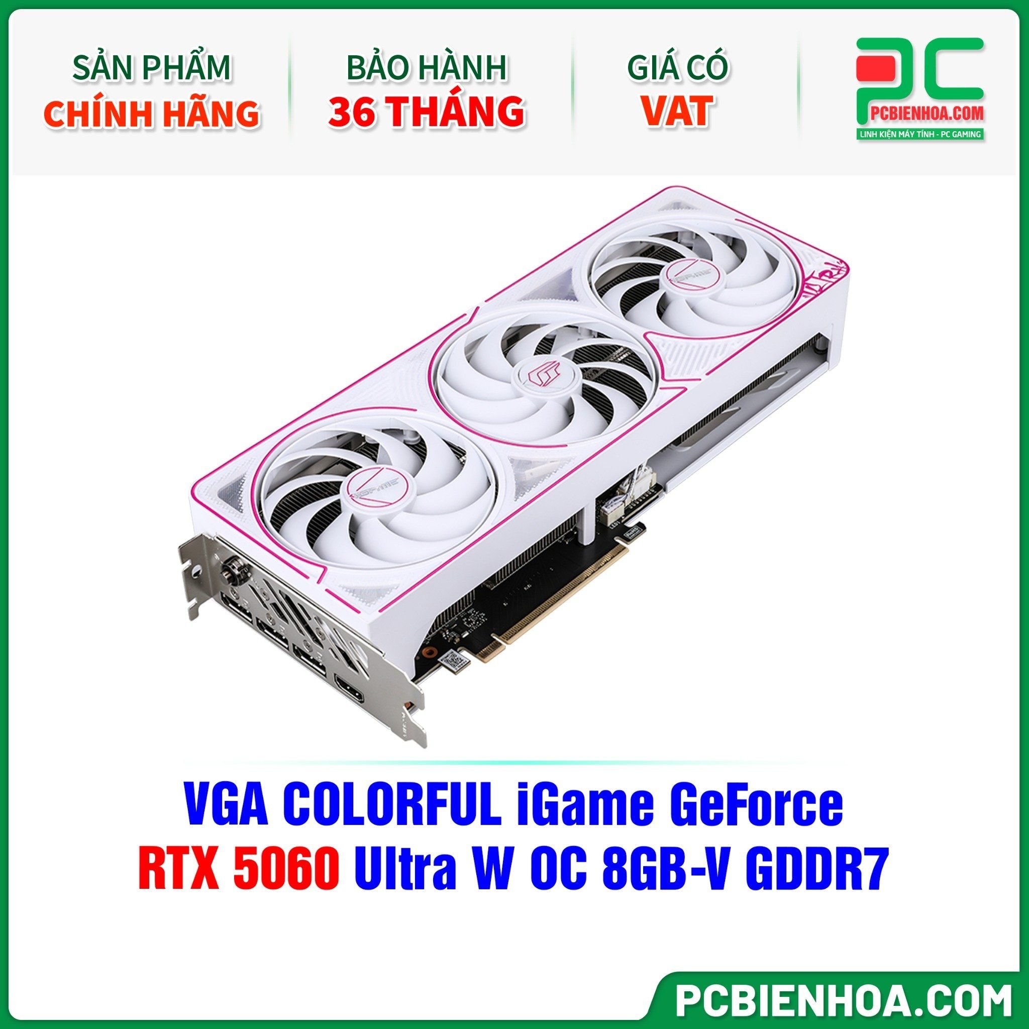  VGA COLORFUL iGame GeForce RTX 5060 Ultra W OC 8GB-V GDDR7 