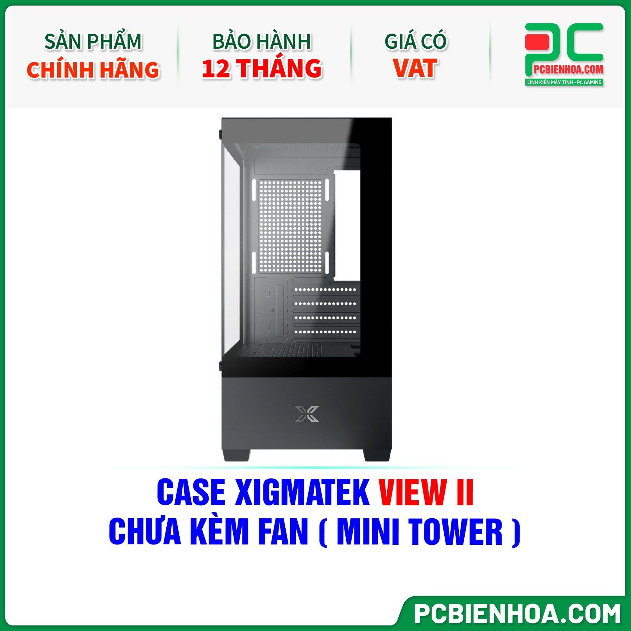  CASE XIGMATEK VIEW II - CHƯA KÈM FAN ( MINI TOWER - EN46223 ) 