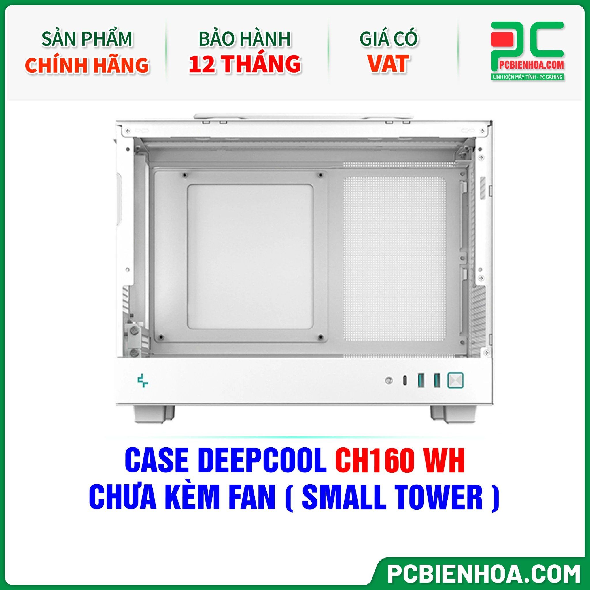  CASE DEEPCOOL CH160 WH - CHƯA KÈM FAN ( SMALL TOWER ) 