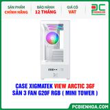  CASE XIGMATEK VIEW ARCTIC 3GF - SẴN 3 FAN G20F RGB ( MINI TOWER - EN44694 ) 
