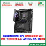  DDR5 - MAINBOARD MSI MPG Z890 CARBON WIFI ( WiFi 7 / Bluetooth 5.4 / LGA1851 / ATX / 4xDDR5 ) 