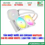  TẢN NHIỆT NƯỚC AIO CORSAIR NAUTILUS 240 RS ARGB WHITE ( HỖ TRỢ SOCKET LGA1700|1851 / AM5 ) 