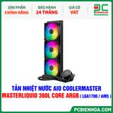  TẢN NHIỆT NƯỚC AIO COOLER MASTER MASTERLIQUID 360L CORE ARGB ( HỖ TRỢ SOCKET LGA1700 / AM5 ) 