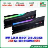  RAM G.SKILL TRIDENT Z5 BLACK RGB - 32GB (2x16GB) 5600MHz DDR5 (F5-5600J4040C16GX2-TZ5RK) 