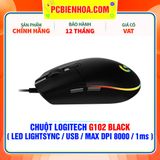  CHUỘT LOGITECH G102 BLACK ( LED LIGHTSYNC / USB / MAX DPI 8000 / 1ms ) 