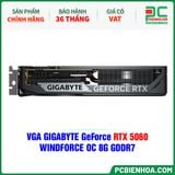  VGA GIGABYTE GeForce RTX 5060 WINDFORCE OC 8G GDDR7 (GV-N5060WF2OC-8GD) 