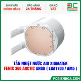  TẢN NHIỆT NƯỚC AIO XIGMATEK FENIX 360 ARCTIC ARGB ( HỖ TRỢ SOCKET LGA1700 / AM5 - EN42966 ) 