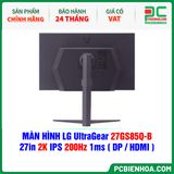  MÀN HÌNH LG UltraGear 27GS85Q-B - 27in 2K IPS 200Hz 1ms ( DP / HDMI ) 