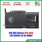  VGA MSI GeForce RTX 5070 12G VENTUS 2X OC GDDR7 