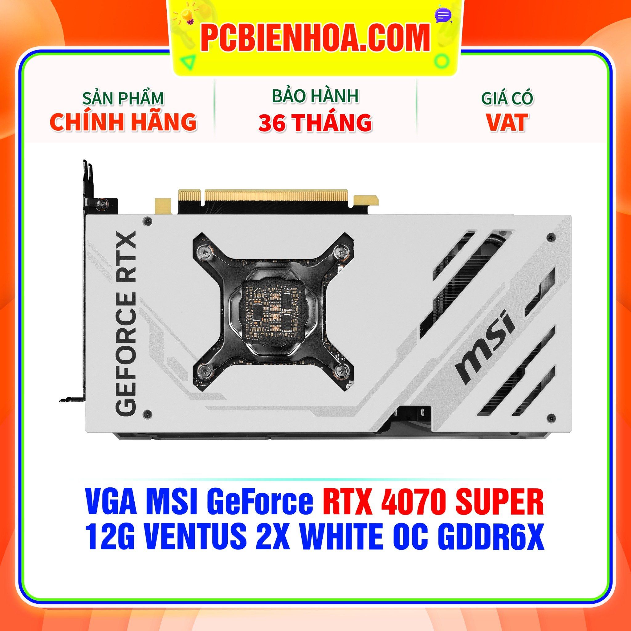  VGA MSI GeForce RTX 4070 SUPER 12G VENTUS 2X WHITE OC GDDR6X 