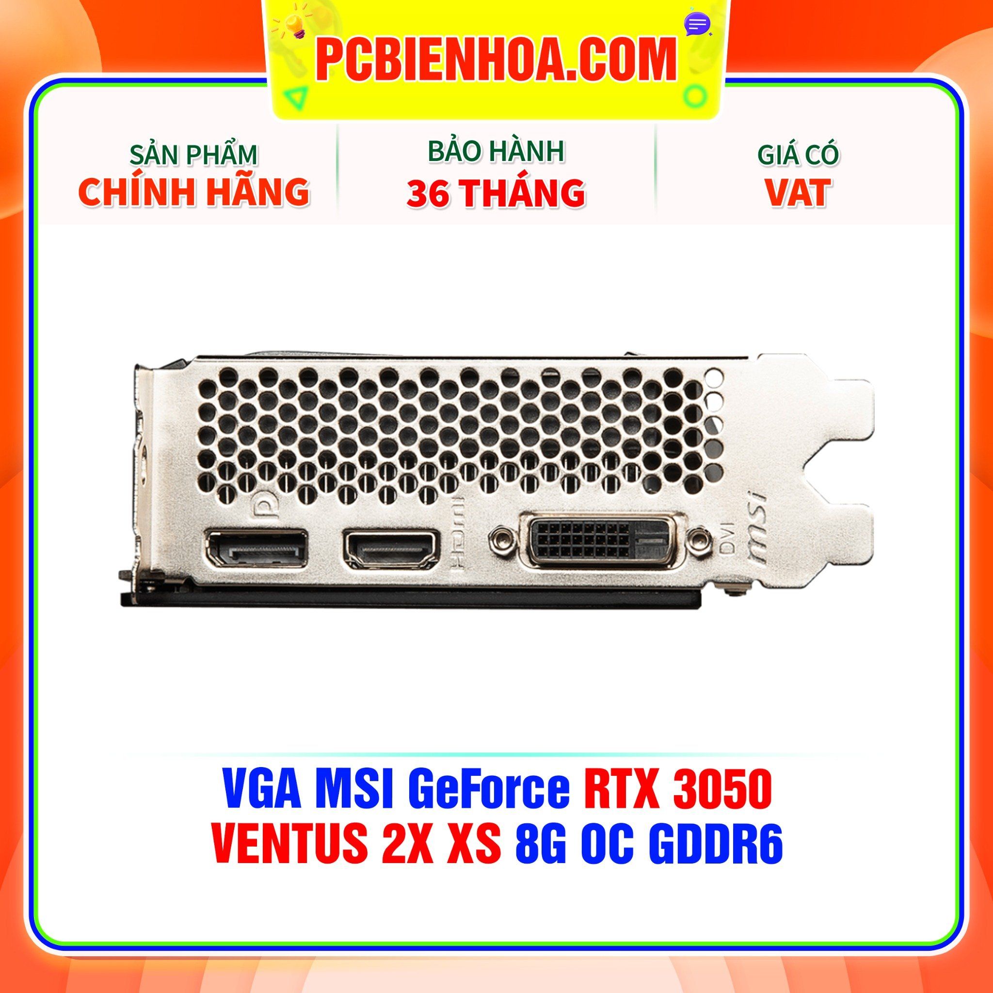  VGA MSI GeForce RTX 3050 VENTUS 2X XS 8G OC GDDR6 