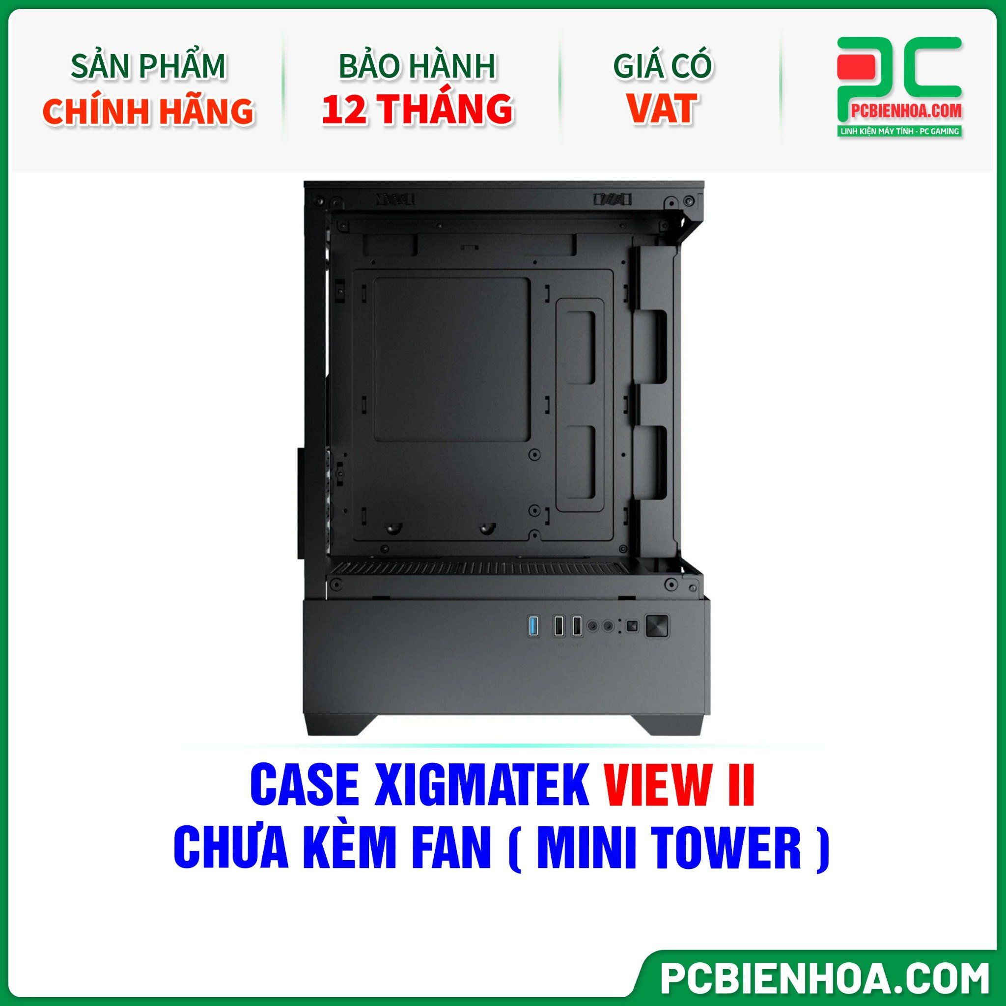  CASE XIGMATEK VIEW II - CHƯA KÈM FAN ( MINI TOWER - EN46223 ) 