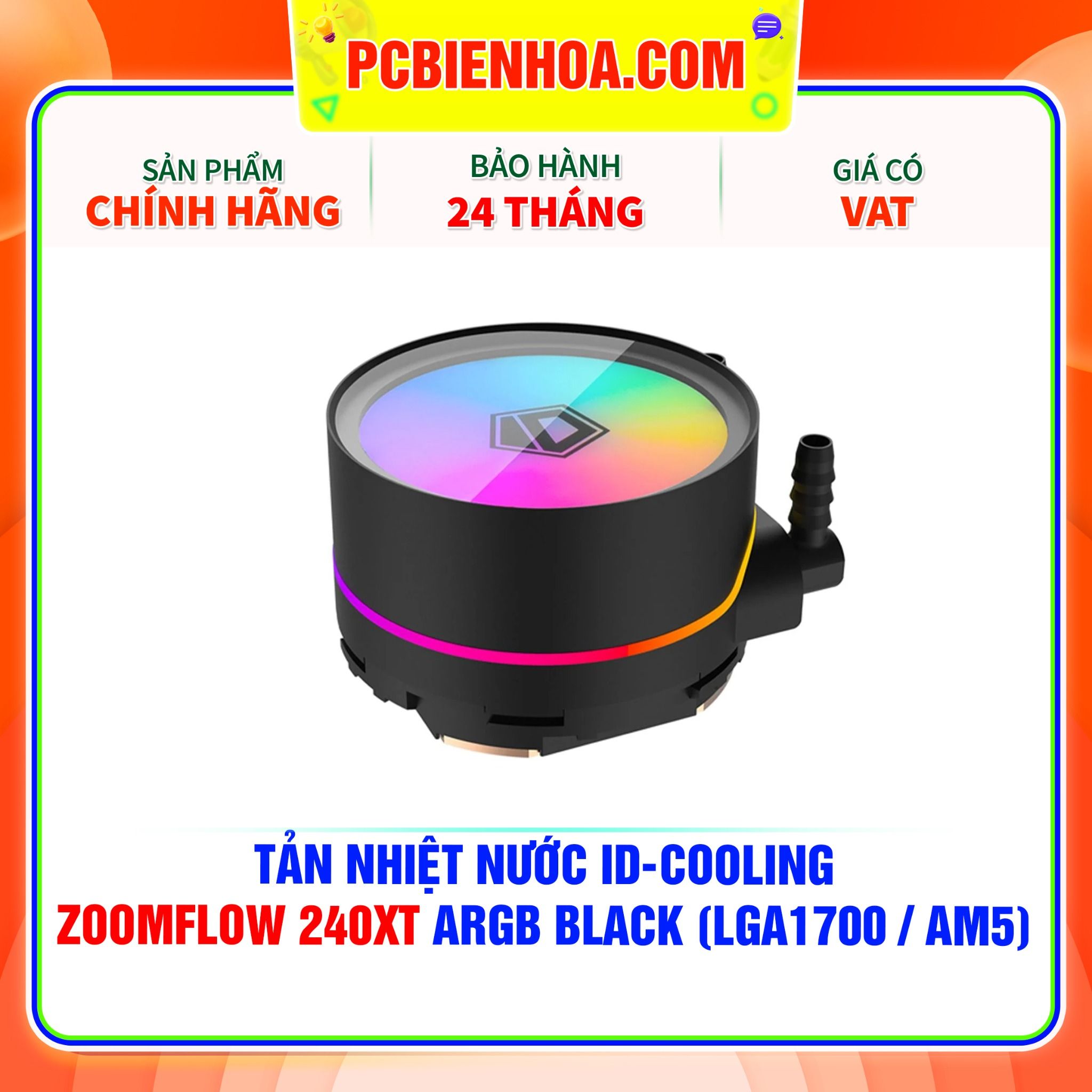  TẢN NHIỆT NƯỚC CPU ID-COOLING ZOOMFLOW 240XT ARGB BLACK ( HỖ TRỢ SOCKET LGA1700 / AM5 ) 