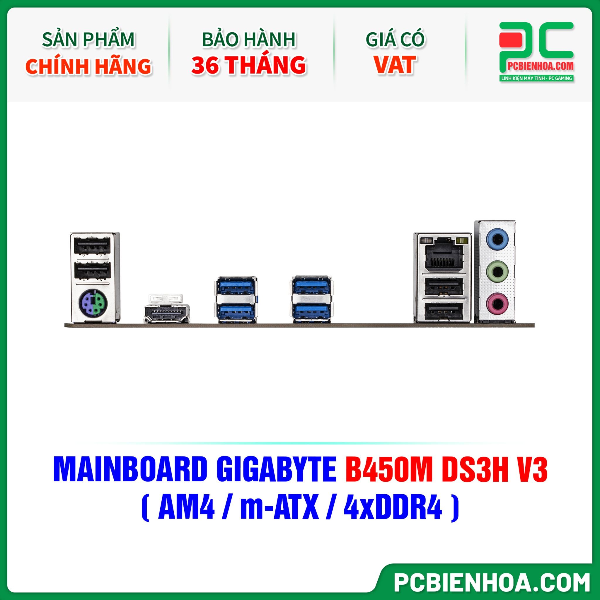  MAINBOARD GIGABYTE B450M DS3H V3 ( AM4 / m-ATX / 4xDDR4 ) 