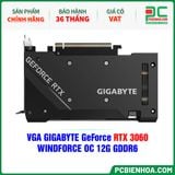  VGA GIGABYTE GeForce RTX 3060 WINDFORCE OC 12G GDDR6 (GV-N3060WF2OC-12GD) 
