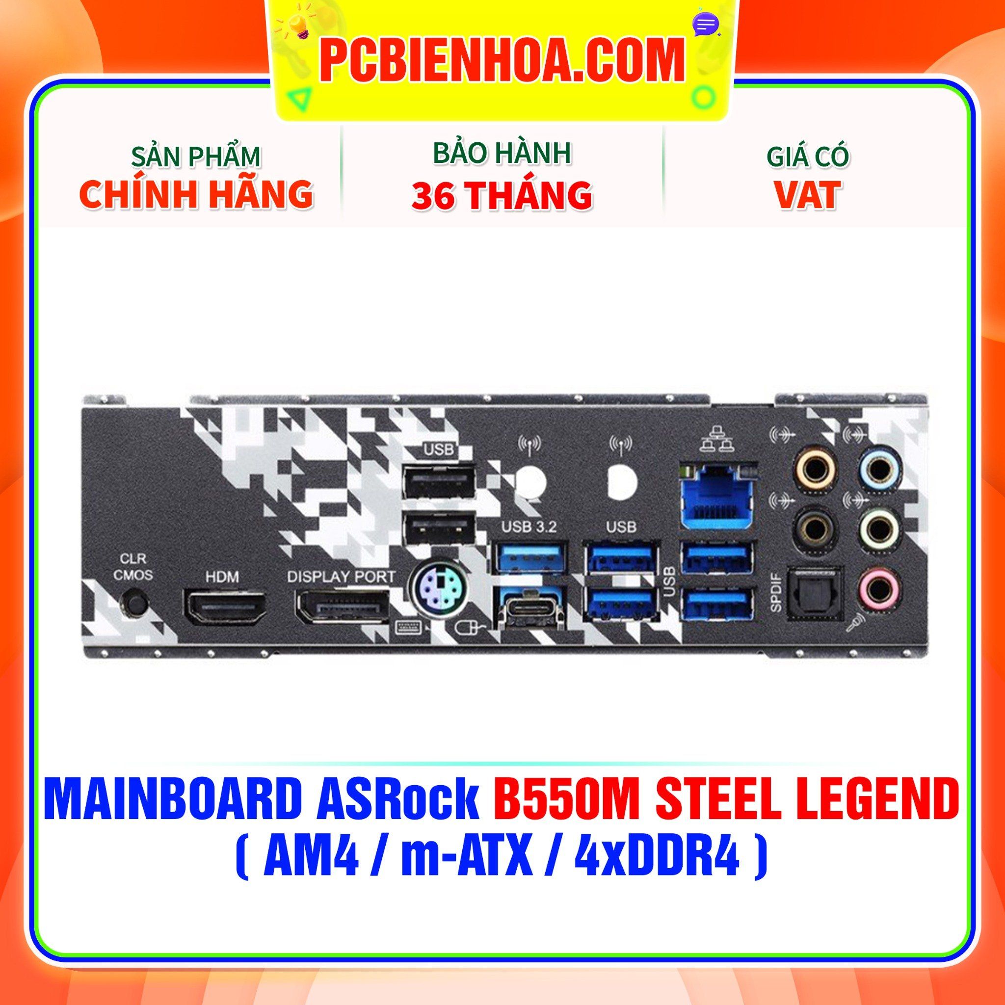  MAINBOARD ASRock B550M STEEL LEGEND ( AM4 / m-ATX / 4xDDR4 ) 