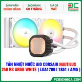  TẢN NHIỆT NƯỚC AIO CORSAIR NAUTILUS 240 RS ARGB WHITE ( HỖ TRỢ SOCKET LGA1700|1851 / AM5 ) 