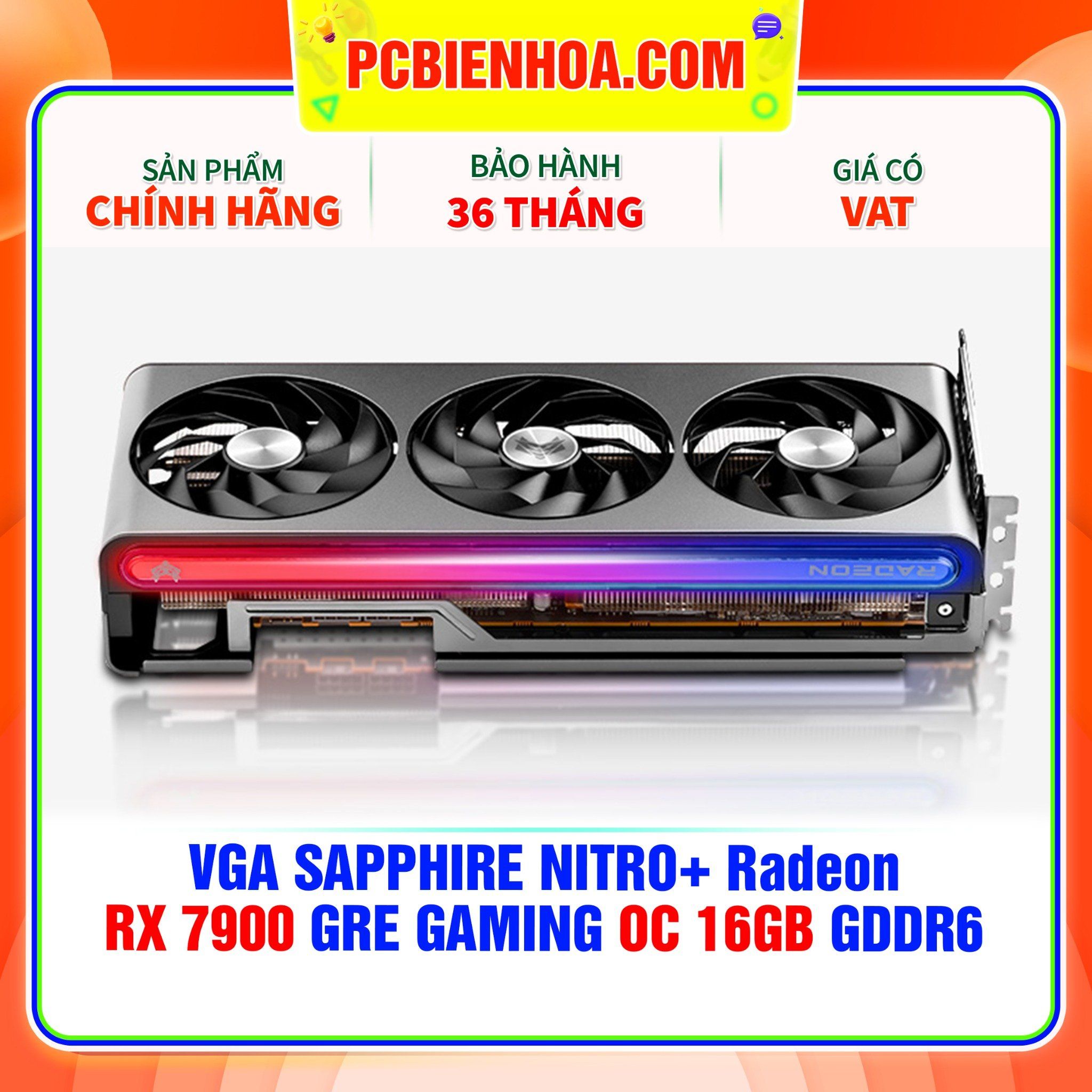  VGA SAPPHIRE NITRO+ Radeon RX 7900 GRE GAMING OC 16GB GDDR6 ( 11325-02 ) 