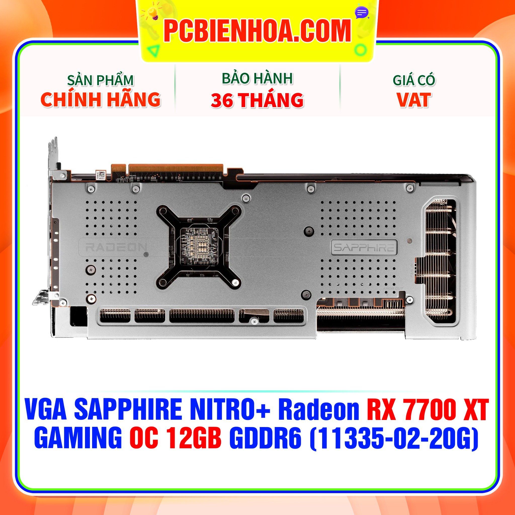  VGA SAPPHIRE NITRO+ Radeon RX 7700 XT GAMING OC 12GB GDDR6 (11335-02-20G) 