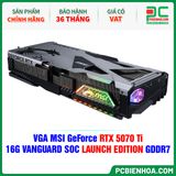  VGA MSI GeForce RTX 5070 Ti 16G VANGUARD SOC LAUNCH EDITION GDDR7 