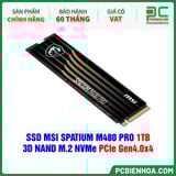  SSD MSI SPATIUM M480 PRO 1TB - 3D NAND M.2 NVMe PCIe Gen4.0x4 