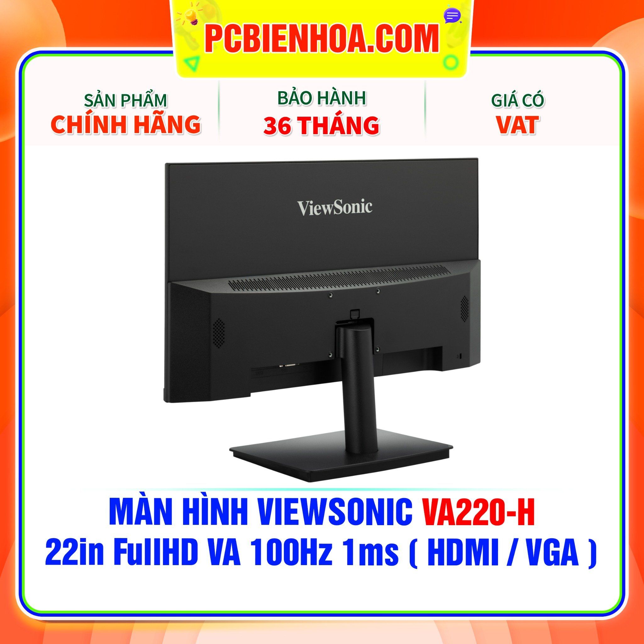  MÀN HÌNH VIEWSONIC VA220-H - 22in FullHD VA 100Hz 1ms ( HDMI / VGA ) 