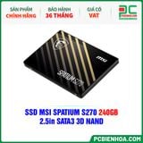  SSD MSI SPATIUM S270 240GB - 2.5in SATA3 3D NAND 