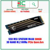  SSD MSI SPATIUM M450 500GB - 3D NAND M.2 NVMe PCIe Gen4.0x4 