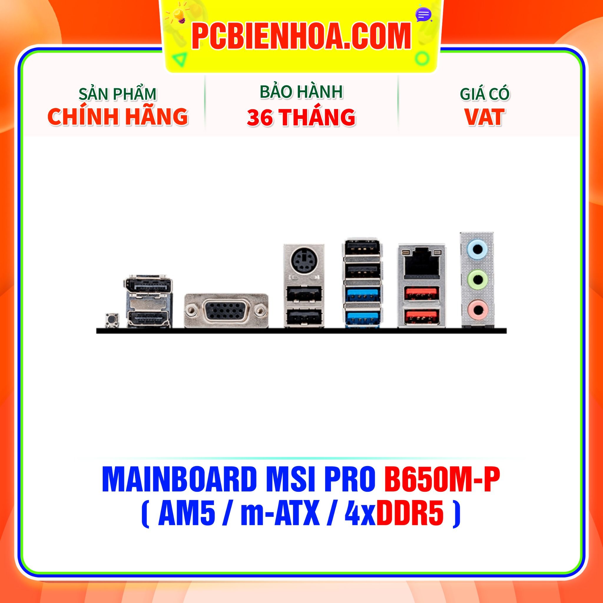  DDR5 - MAINBOARD MSI PRO B650M-P ( AM5 / m-ATX / 4xDDR5 ) 