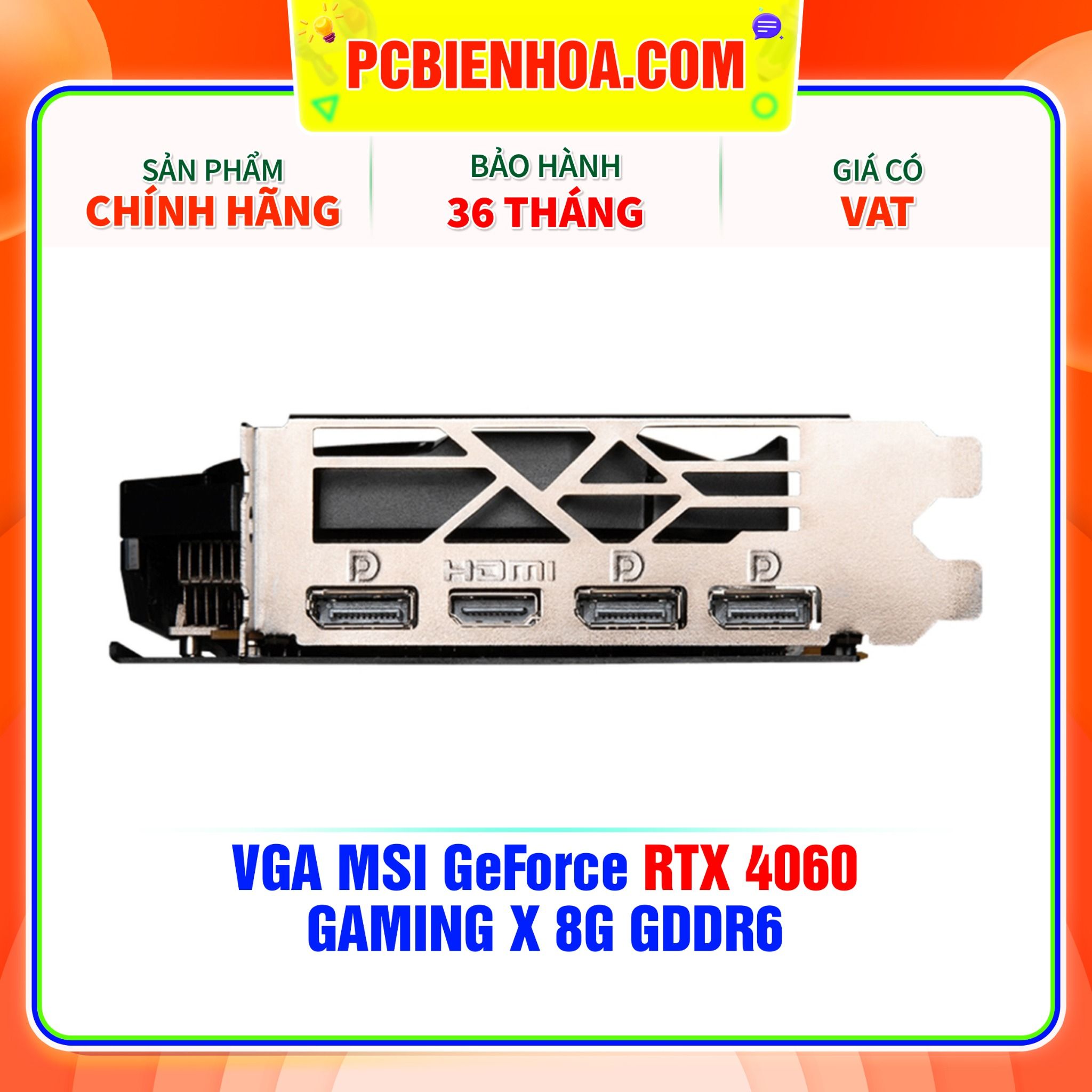  VGA MSI GeForce RTX 4060 GAMING X 8G GDDR6 