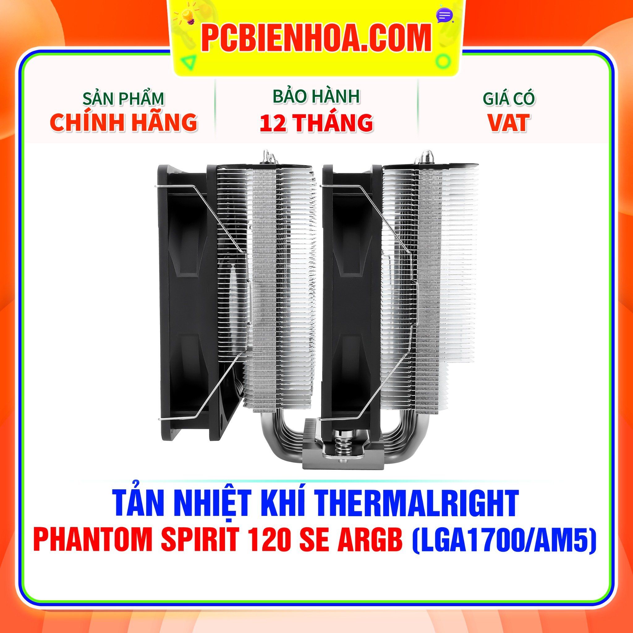  TẢN NHIỆT KHÍ THERMALRIGHT PHANTOM SPIRIT 120 SE ARGB ( HỖ TRỢ SOCKET LGA1700 / AM5 ) 