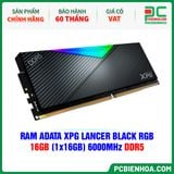  RAM ADATA XPG LANCER BLACK RGB - 16GB (1x16GB) 6000MHz DDR5 