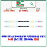  RAM CORSAIR DOMINATOR PLATINUM RGB WHITE 64GB (2x32GB) 5600MHz DDR5 