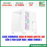 CASE XIGMATEK AQUA M NANO ARCTIC 3GF - SẴN 3 FAN G20F RGB ( MINI TOWER - EN45516 ) 