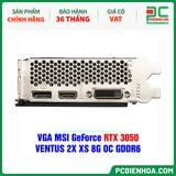  VGA MSI GeForce RTX 3050 VENTUS 2X XS 8G OC GDDR6 