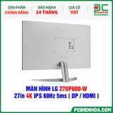  MÀN HÌNH LG 27UP600-W - 27in 4K IPS 60Hz 5ms ( DP / HDMI ) 