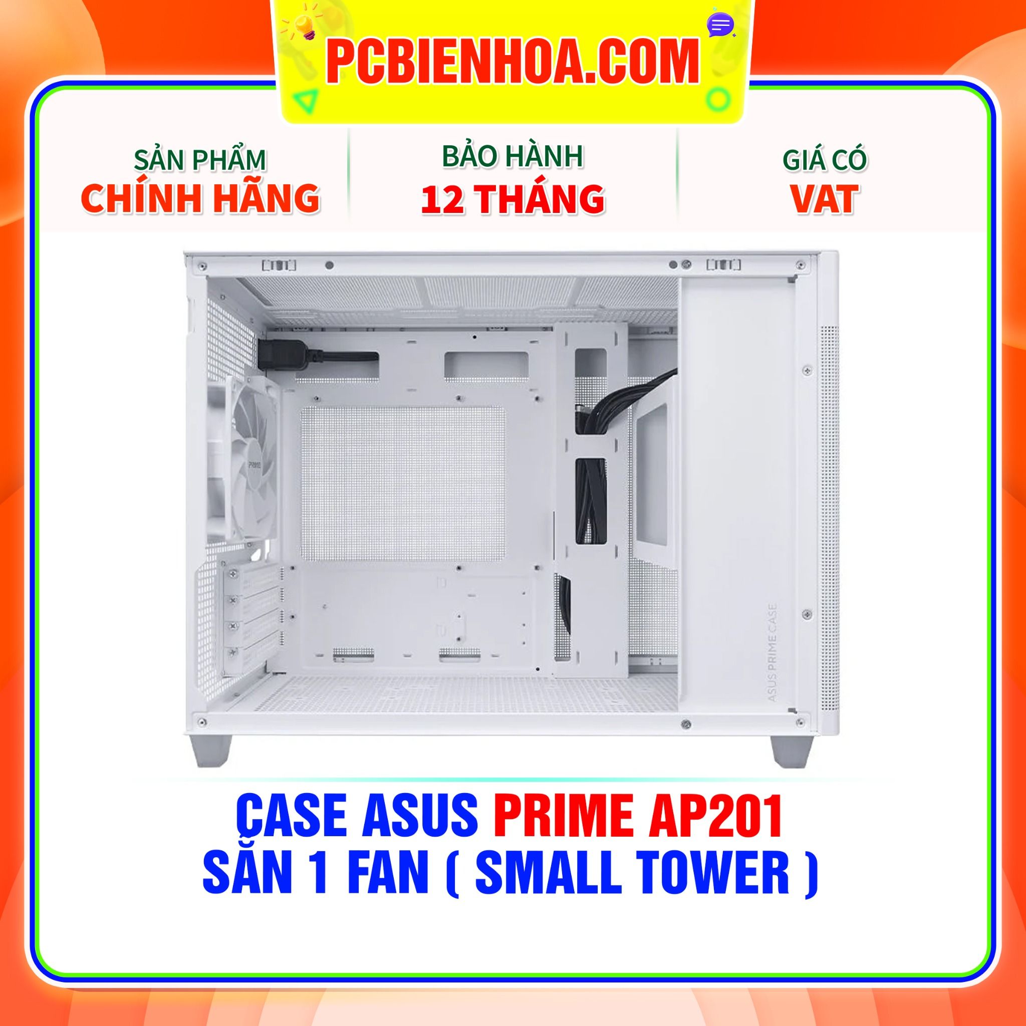  CASE ASUS PRIME AP201 - SẴN 1 FAN ( SMALL TOWER ) 