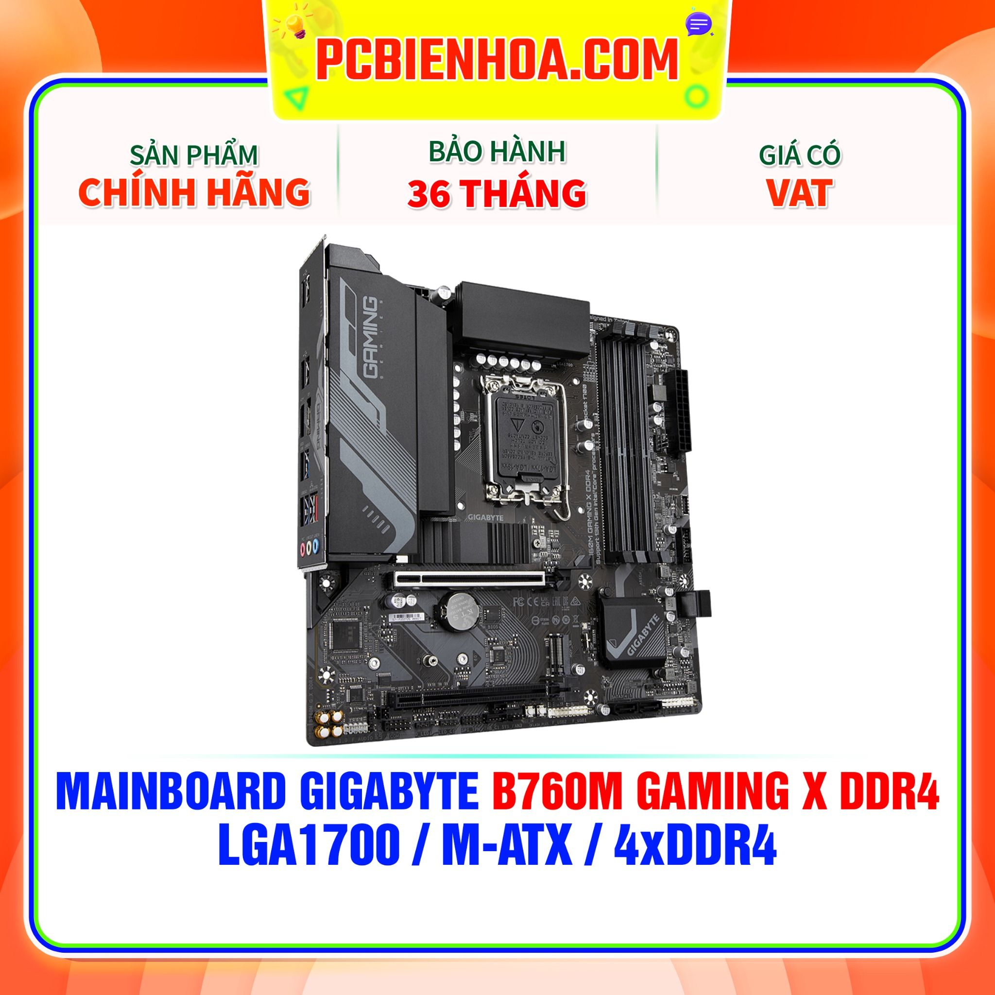  MAINBOARD GIGABYTE B760M GAMING X DDR4 ( LGA1700 / m-ATX / 4xDDR4 ) 