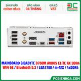  MAINBOARD GIGABYTE B760M AORUS ELITE AX DDR4 ( WiFi 6E / Bluetooth 5.3 / LGA1700 / m-ATX / 4xDDR4 ) 
