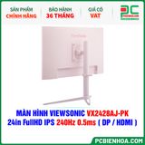  MÀN HÌNH VIEWSONIC VX2428AJ-PK MÀU HỒNG - 24in FullHD IPS 240Hz 0.5ms ( DP / HDMI ) 
