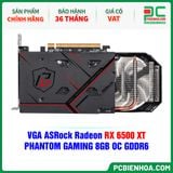  VGA ASRock Radeon RX 6500 XT PHANTOM GAMING 8GB OC GDDR6 ( RX6500XT PG 8GO ) 