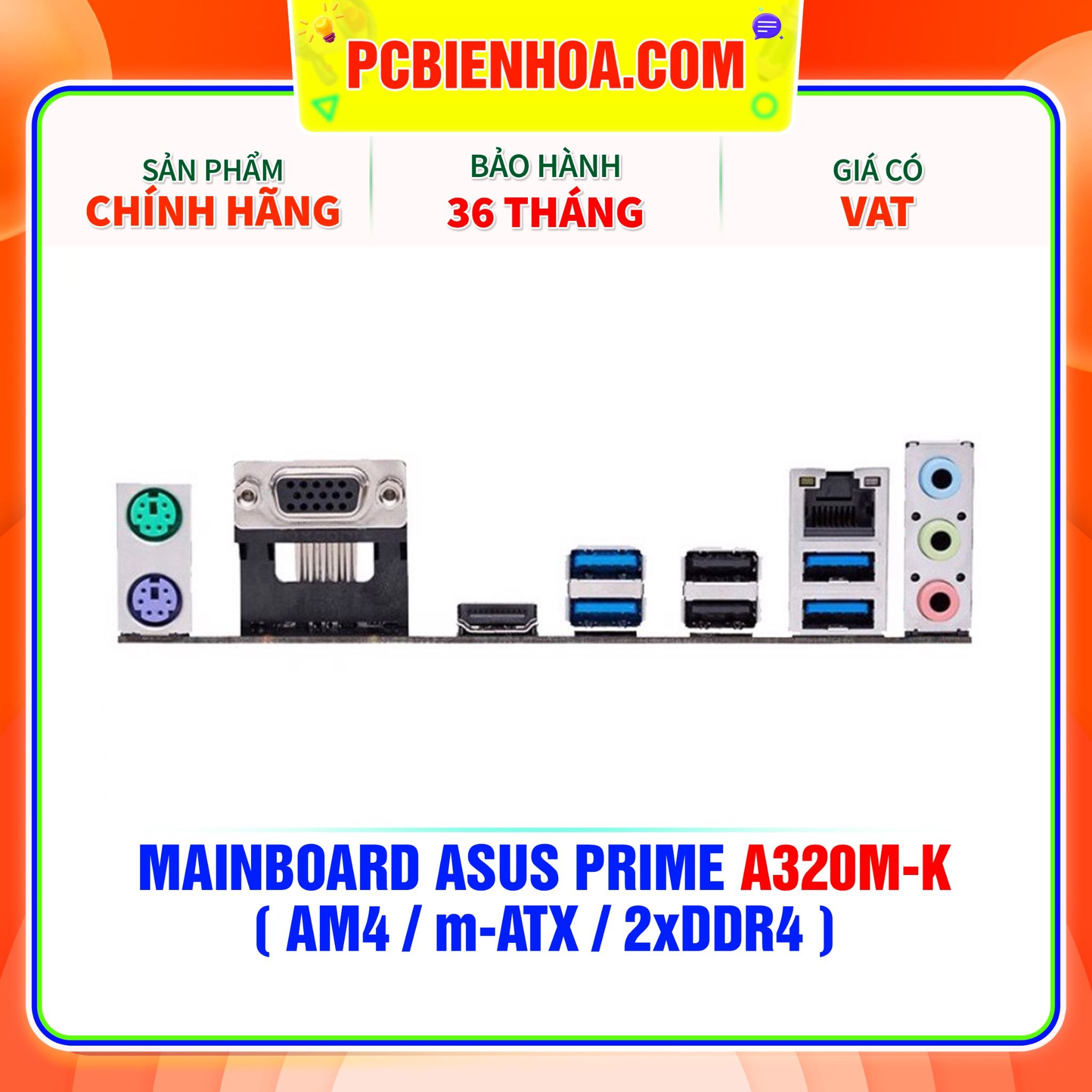  MAINBOARD ASUS PRIME A320M-K ( AM4 / m-ATX / 2xDDR4 ) 