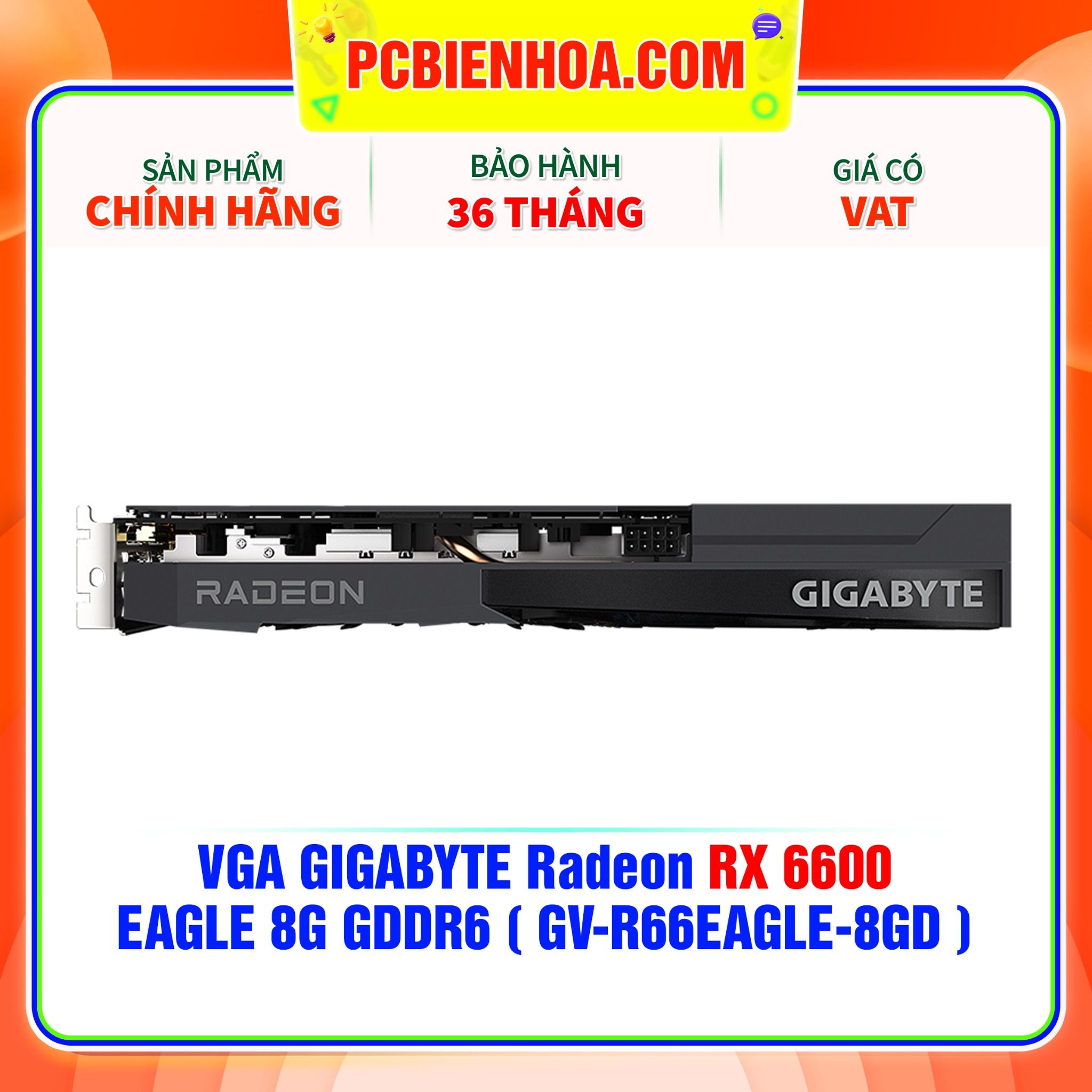  VGA GIGABYTE Radeon RX 6600 EAGLE 8G GDDR6 ( GV-R66EAGLE-8GD ) 