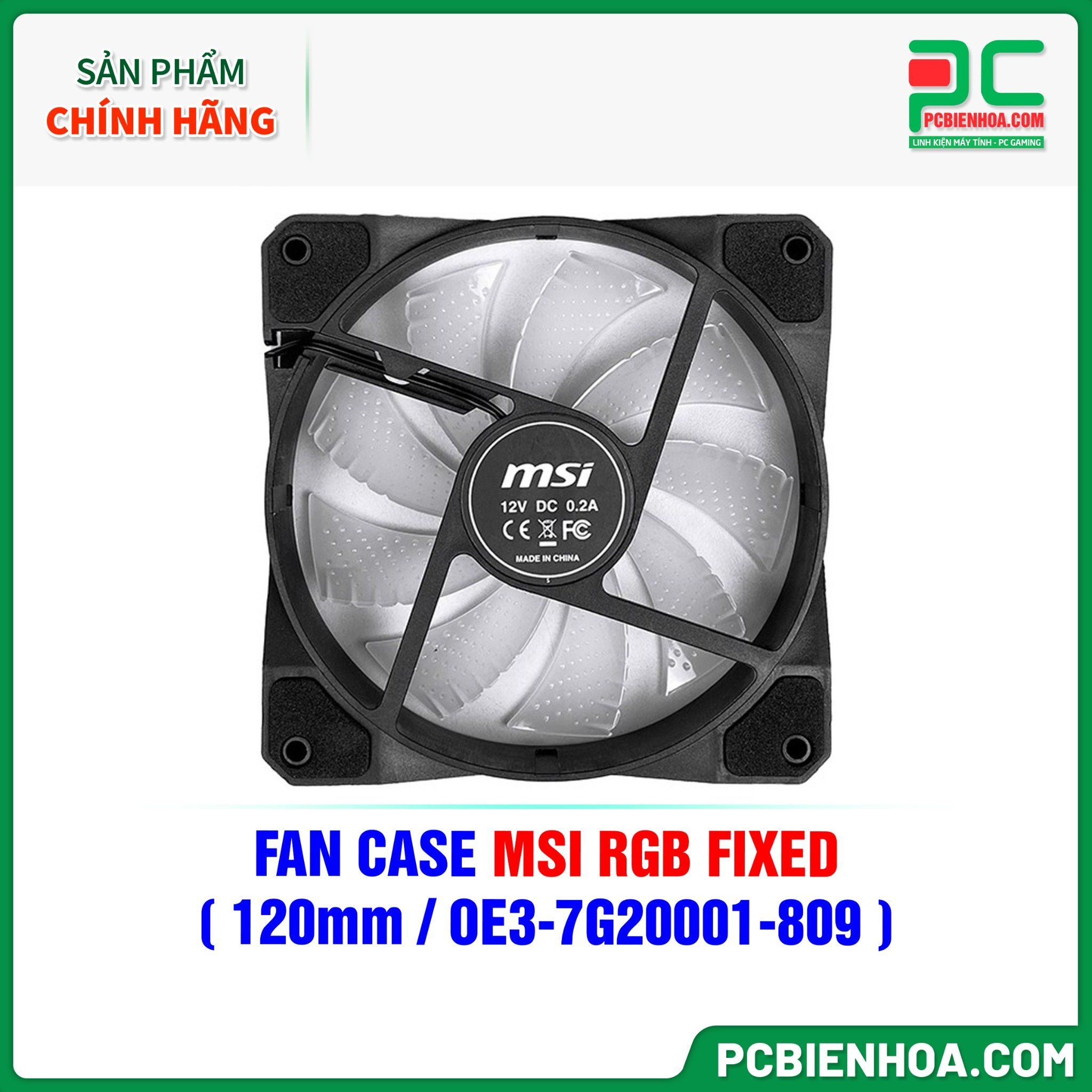  FAN CASE MSI RGB FIXED ( 120mm / OE3-7G20001-809 ) 