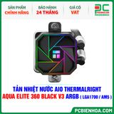  TẢN NHIỆT NƯỚC AIO THERMALRIGHT AQUA ELITE 360 BLACK V3 ARGB ( HỖ TRỢ SOCKET LGA1700 / AM5 ) 
