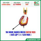  TAI NGHE DAREU MECH EH732 RED ( GIẢ LẬP 7.1 / LED RGB ) 