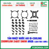  TẢN NHIỆT NƯỚC AIO ID-COOLING ZOOMFLOW 240XT SNOW ARGB ( HỖ TRỢ SOCKET LGA1700 / AM5 ) 