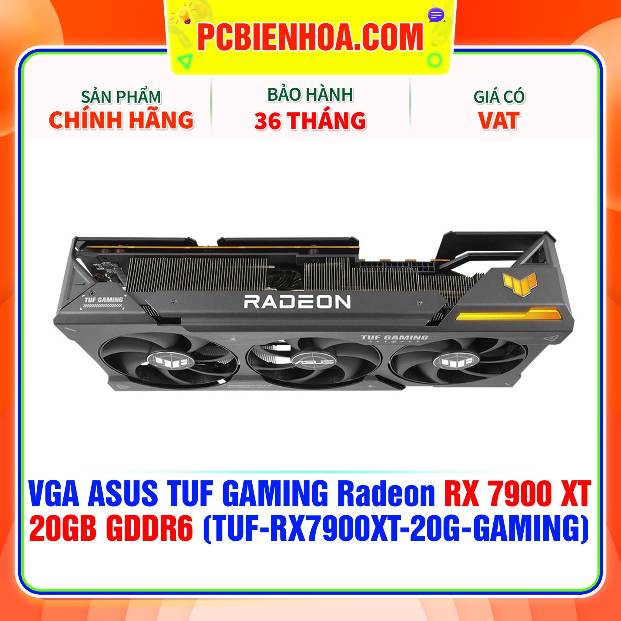  VGA ASUS TUF Gaming Radeon RX 7900 XT 20GB GDDR6 (TUF-RX7900XT-20G-GAMING) 