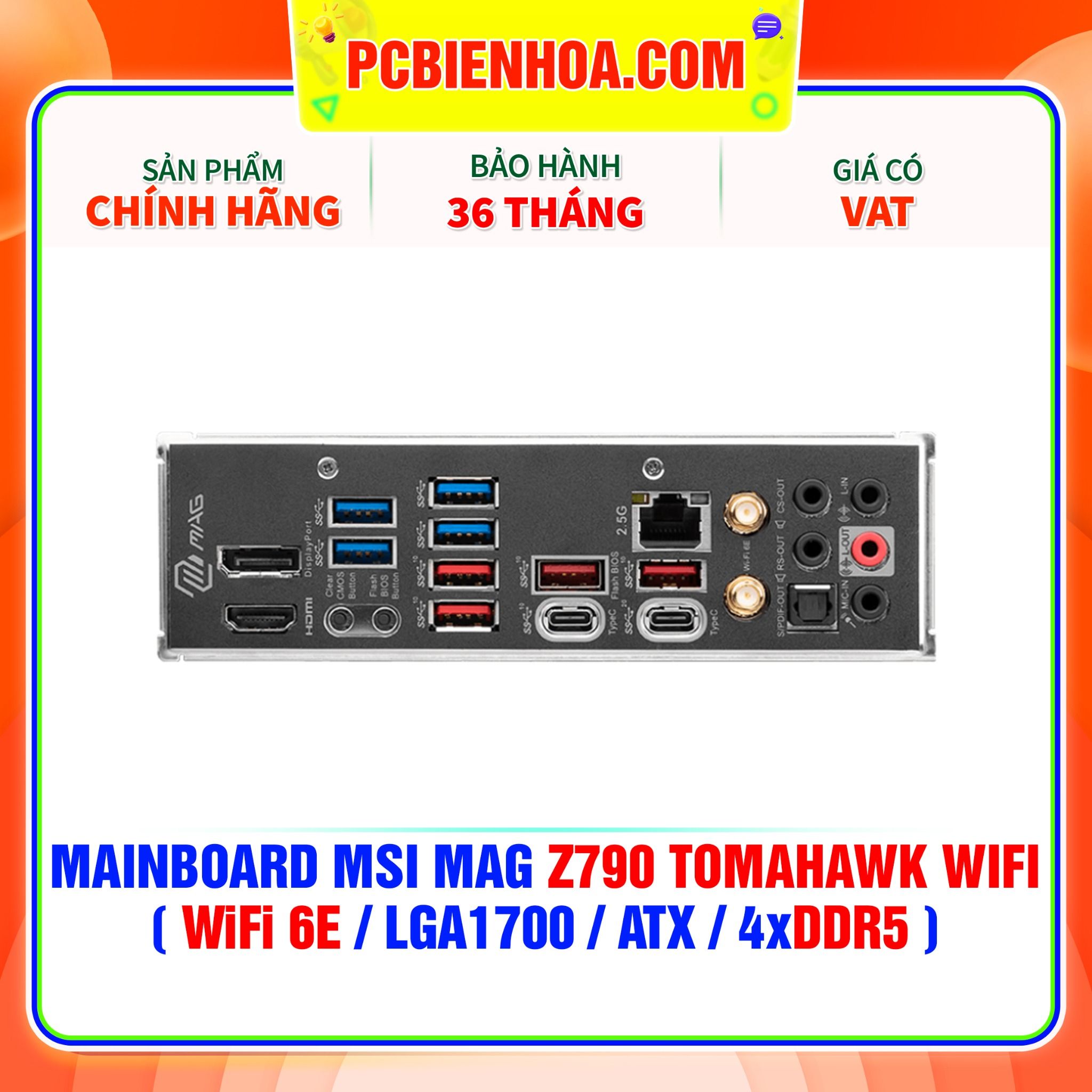  DDR5 - MAINBOARD MSI MAG Z790 TOMAHAWK WIFI ( WIFI 6E / LGA1700 / ATX / 4xDDR5 ) 