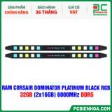  RAM CORSAIR DOMINATOR PLATINUM BLACK RGB - 32GB (2x16GB) 6000MHz DDR5 ( CMT32GX5M2X6000C36 ) 